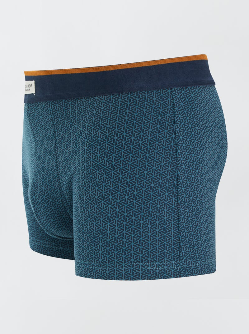 Set van 3 herenboxers van fantasietricot KAKI - Kiabi