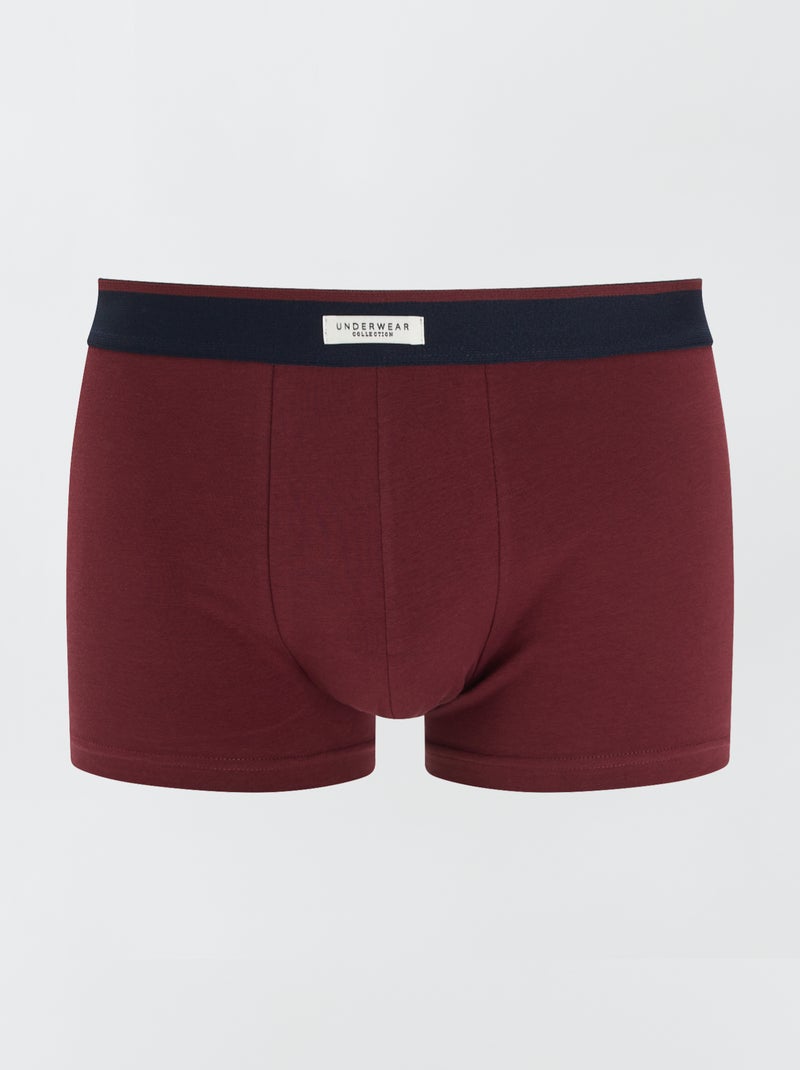 Set van 3 herenboxers van fantasietricot ROOD - Kiabi