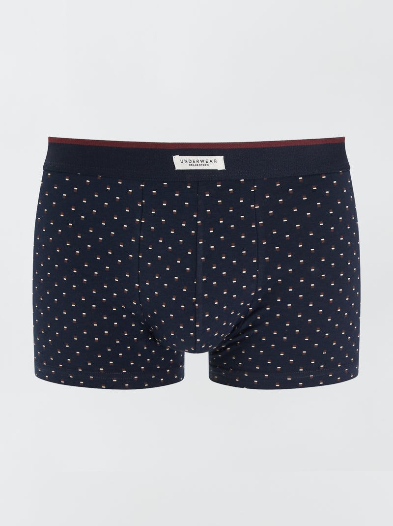 Set van 3 herenboxers van fantasietricot ROOD - Kiabi