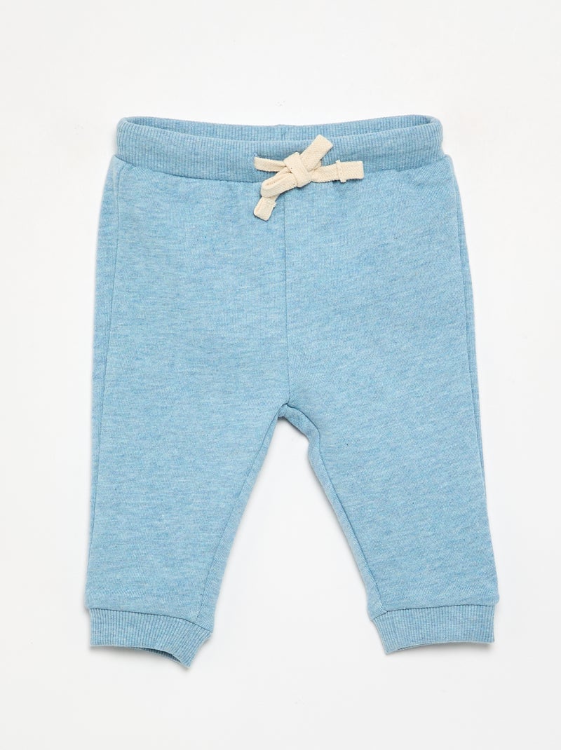 Set van 3 joggingbroeken van French Terry Blauw - Kiabi