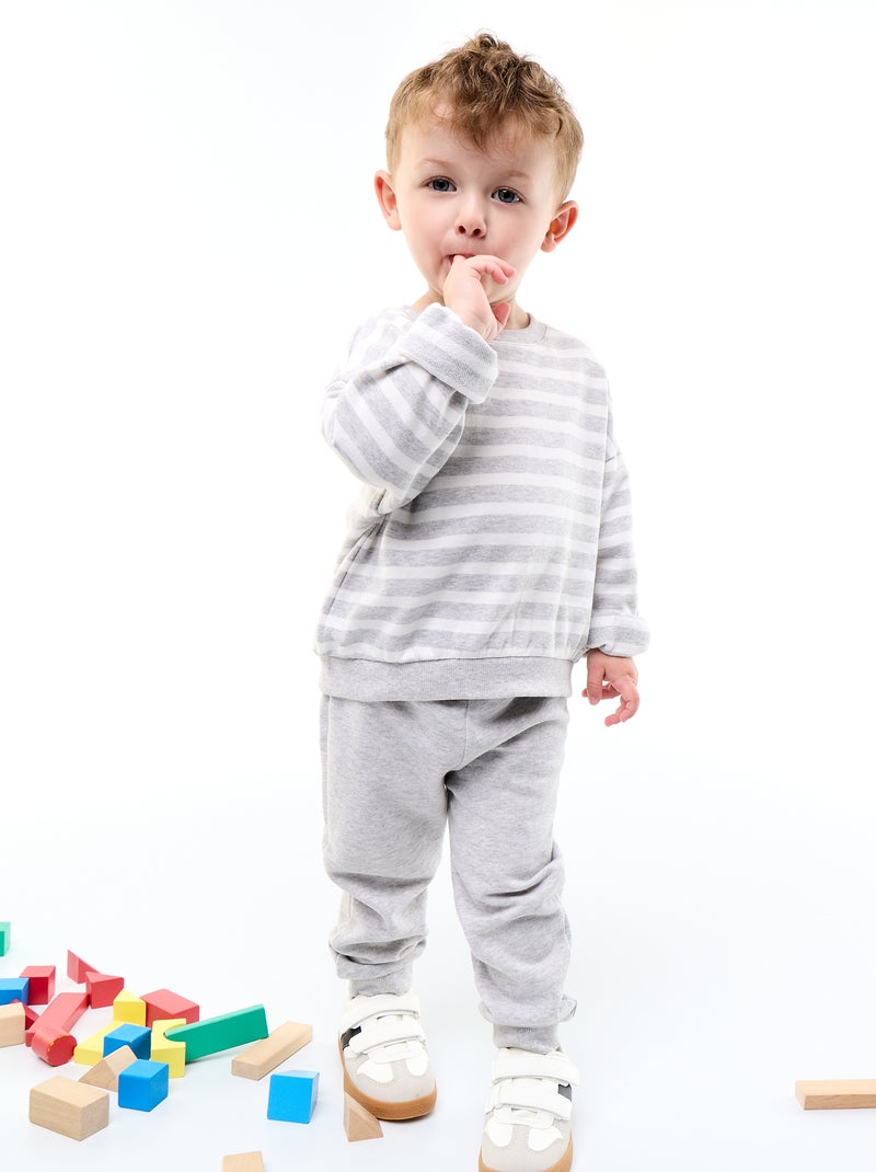 Set van 3 joggingbroeken van French Terry Zwart - Kiabi