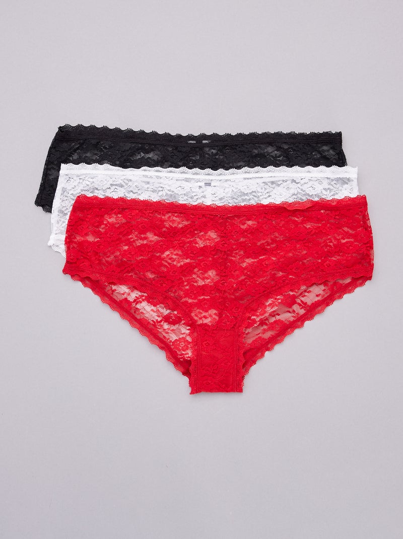 Set van 3 kanten shorty's ROOD - Kiabi