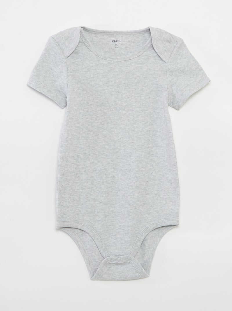 Set van 3 katoenen bodies - gemakkelijk aan te trekken collectie BLAUW - Kiabi