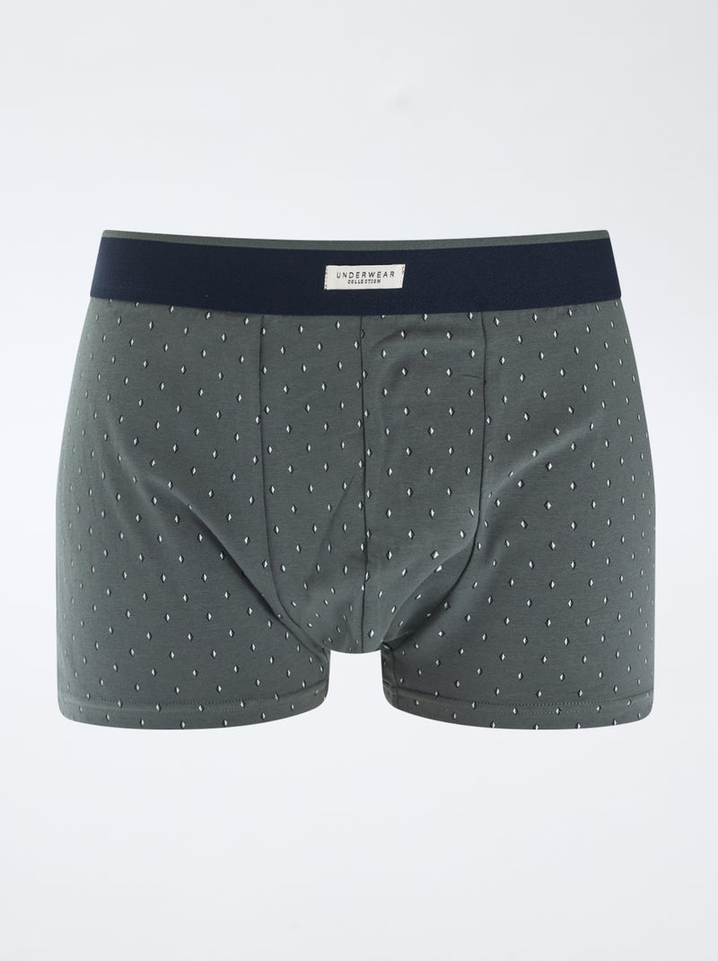 Set van 3 katoenen boxershorts Kaki - Kiabi