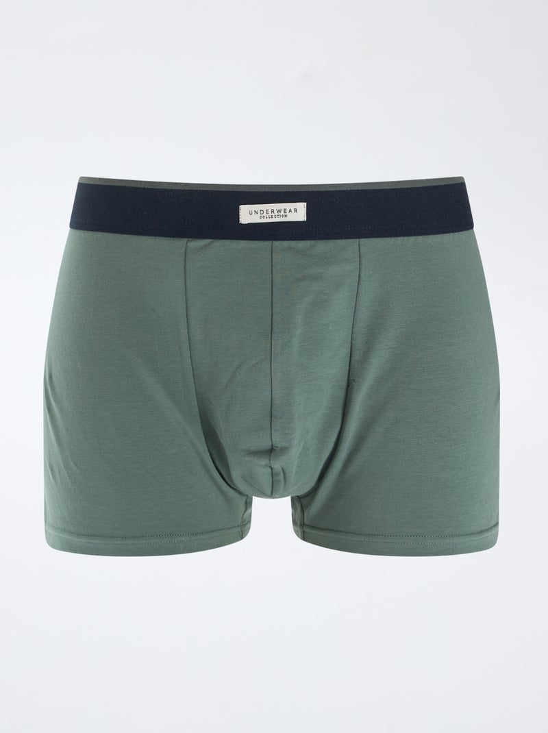 Set van 3 katoenen boxershorts Kaki - Kiabi