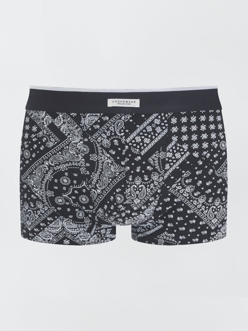 Set van 3 katoenen boxershorts ZWART - Kiabi