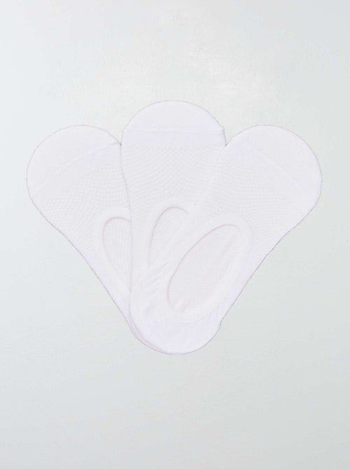Set van 3 katoenen kousenvoetjes voor dames - Kiabi