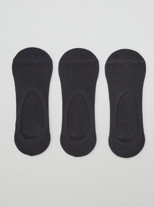 Set van 3 katoenen kousenvoetjes voor dames - Kiabi