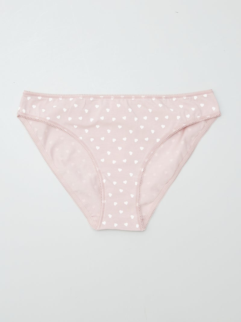 Set van 3 katoenen onderbroekjes WIT - Kiabi
