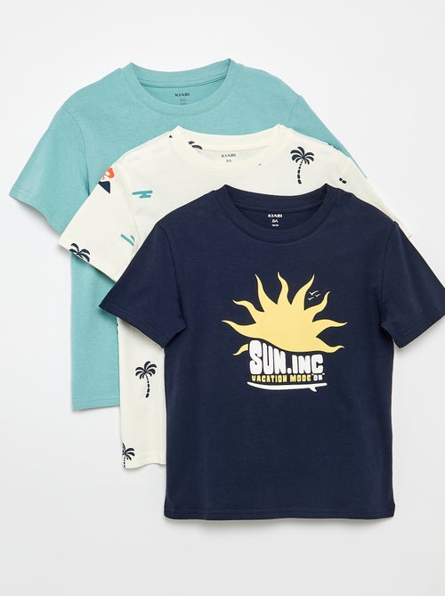 Set van 3 katoenen T-shirts - Kiabi