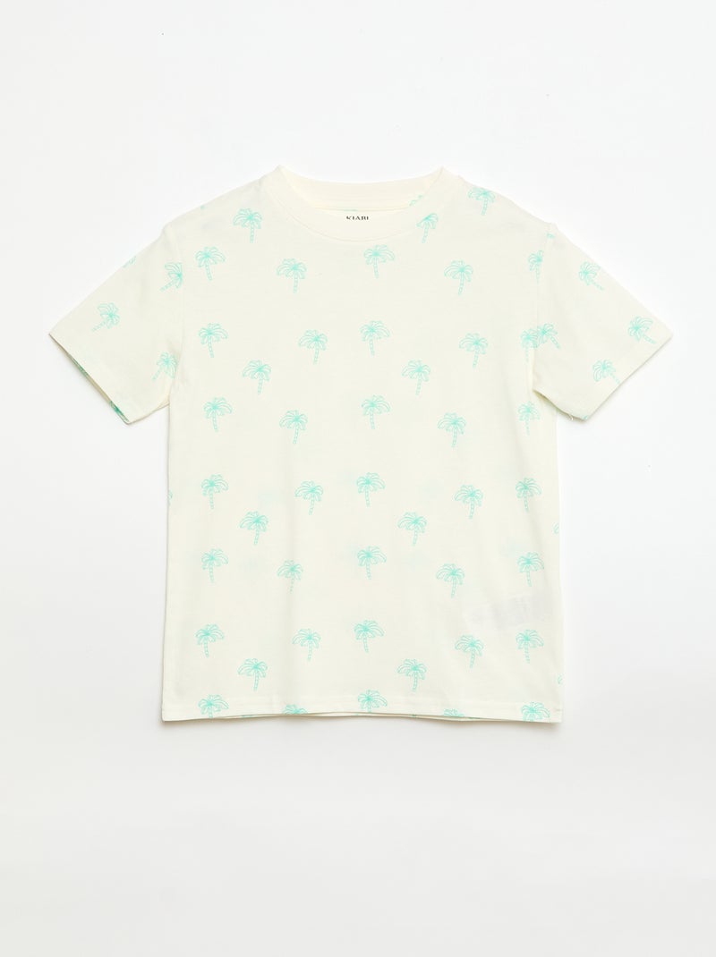 Set van 3 katoenen T-shirts Blauw - Kiabi