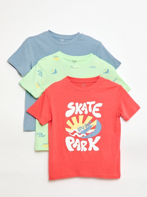 Set van 3 katoenen T-shirts - Kiabi