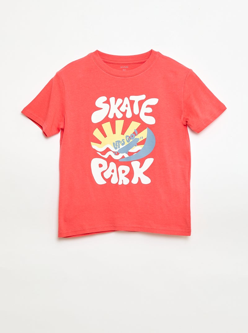 Set van 3 katoenen T-shirts Blauw - Kiabi