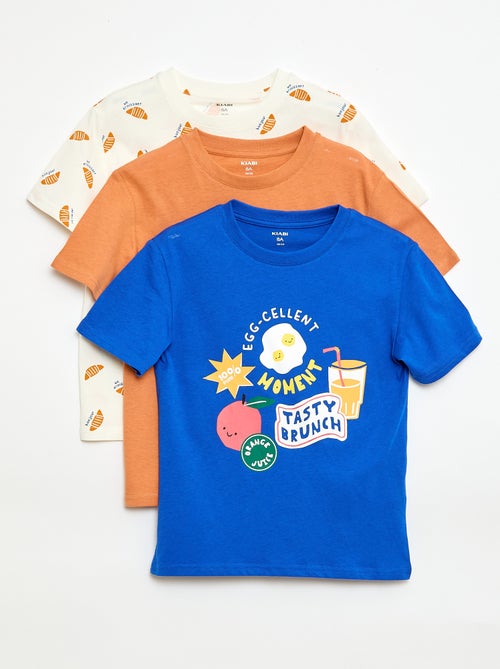 Set van 3 katoenen T-shirts - Kiabi