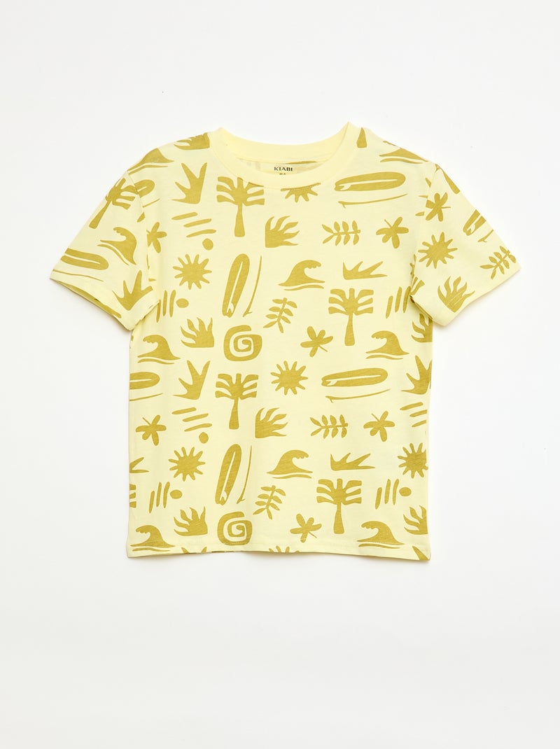 Set van 3 katoenen T-shirts Geel - Kiabi
