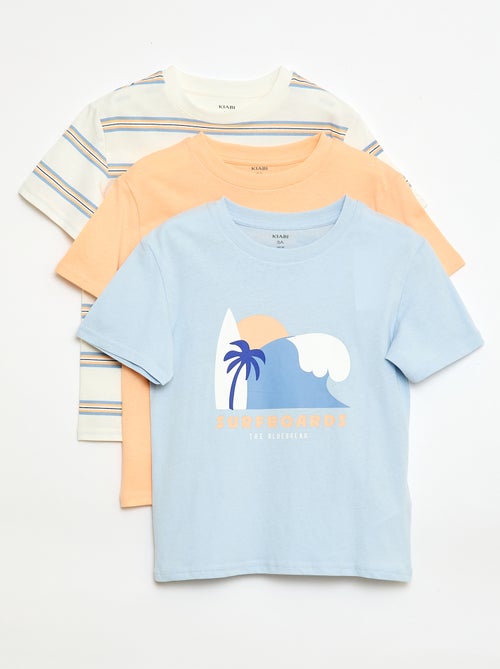 Set van 3 katoenen T-shirts - Kiabi