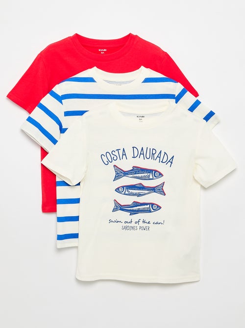 Set van 3 katoenen T-shirts - Kiabi
