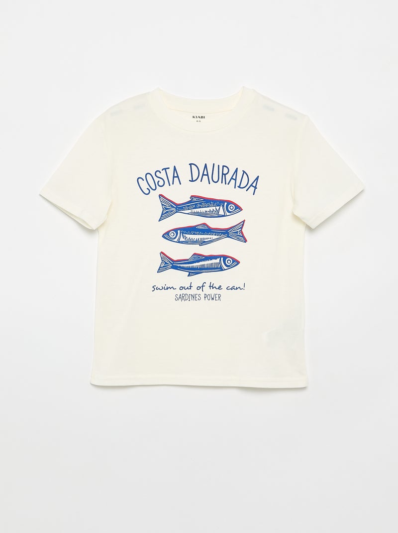 Set van 3 katoenen T-shirts Wit - Kiabi