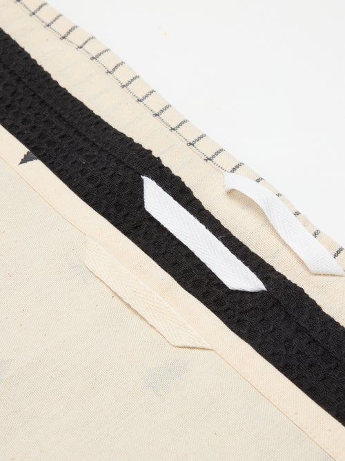 Set van 3 katoenen theedoeken met kerstprint 50x70 cm - Kiabi