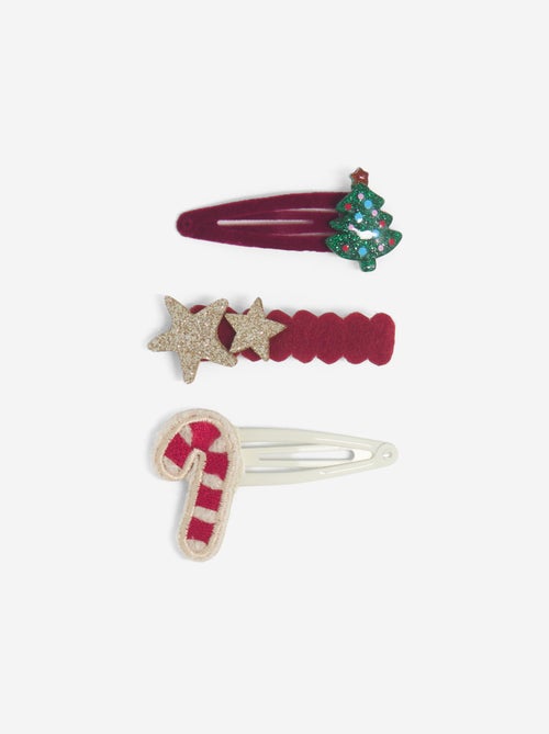 Set van 3 klikklakspeldjes 'Kerst' - Kiabi
