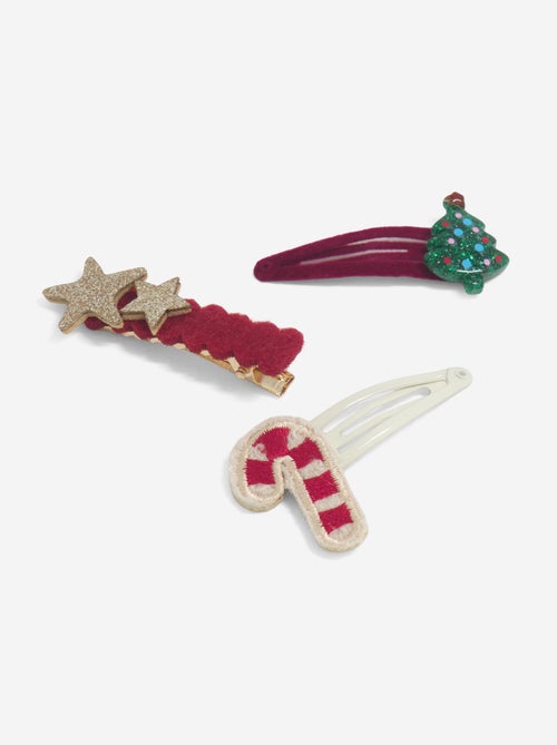 Set van 3 klikklakspeldjes 'Kerst' - Kiabi