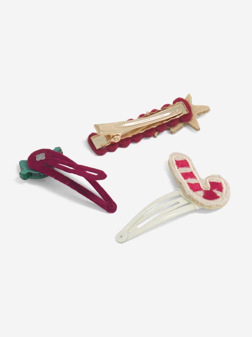 Set van 3 klikklakspeldjes 'Kerst' - Kiabi