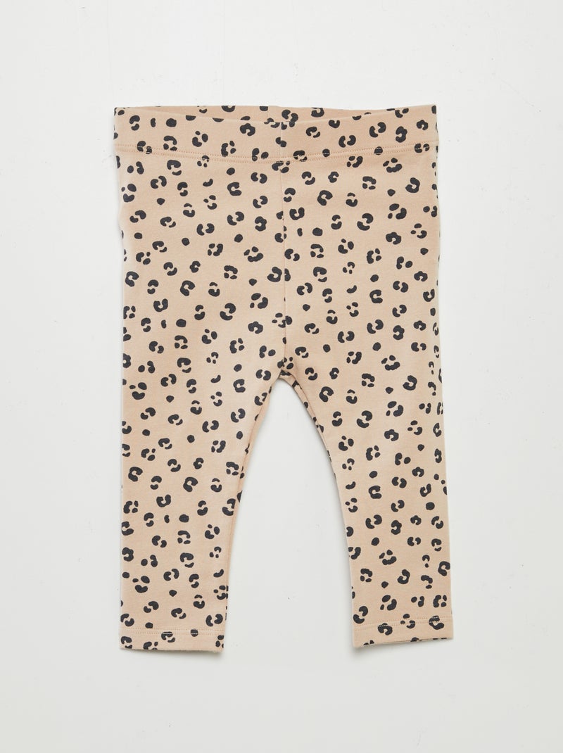 Set van 3 lange leggings BIEGE - Kiabi