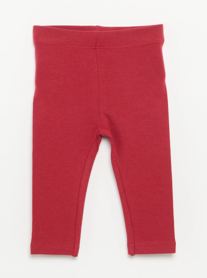 Set van 3 lange leggings Rose - Kiabi