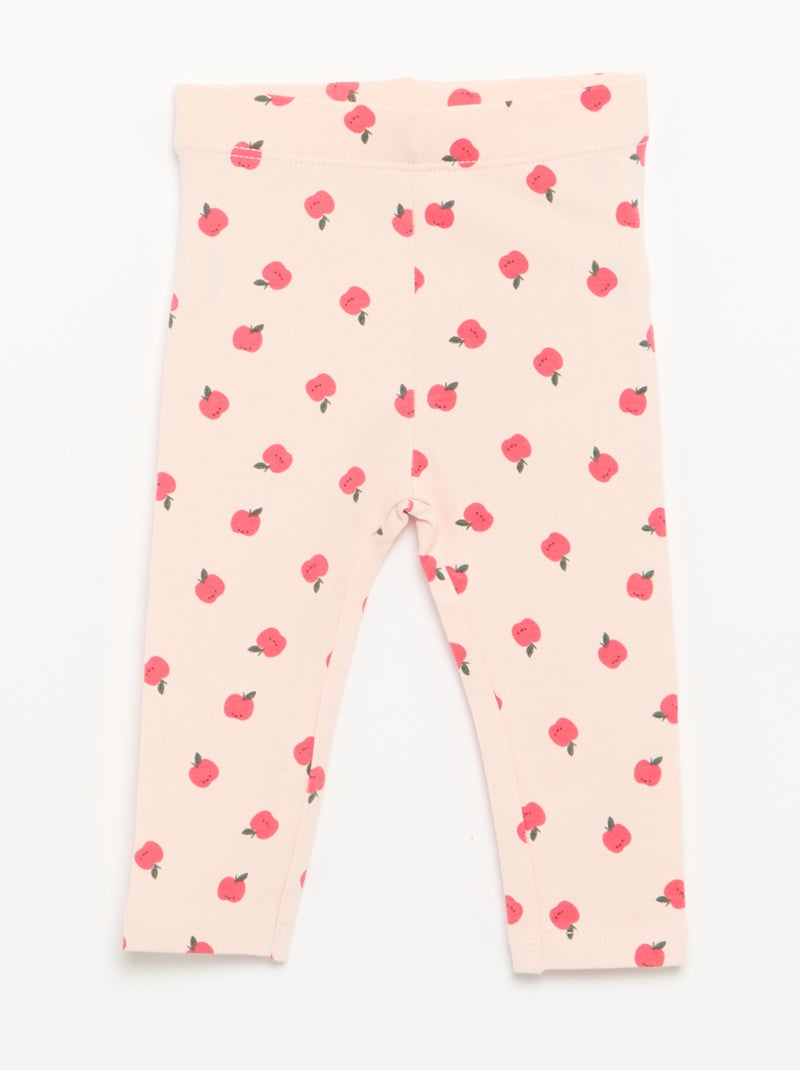 Set van 3 lange leggings Rose - Kiabi