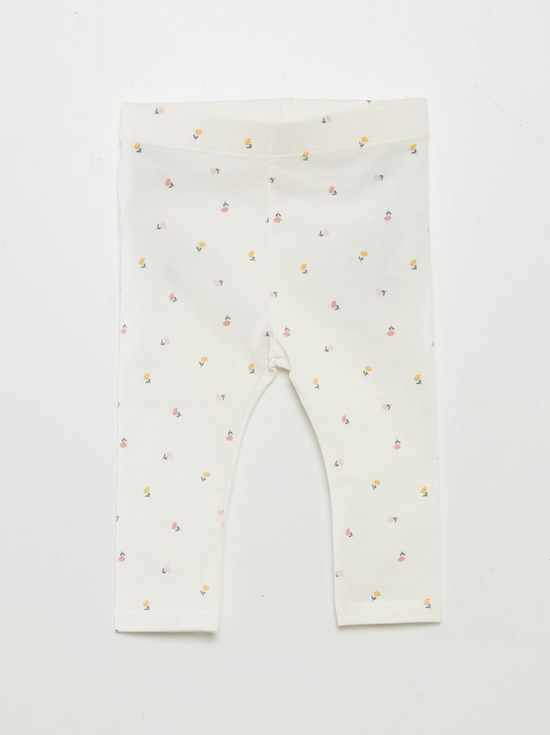 Set van 3 lange leggings WIT - Kiabi