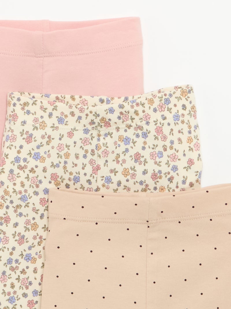 Set van 3 lange leggings Wit - Kiabi