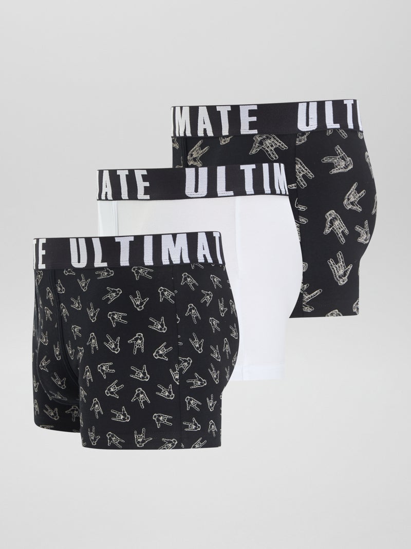 Set van 3 leuke boxers ZWART - Kiabi