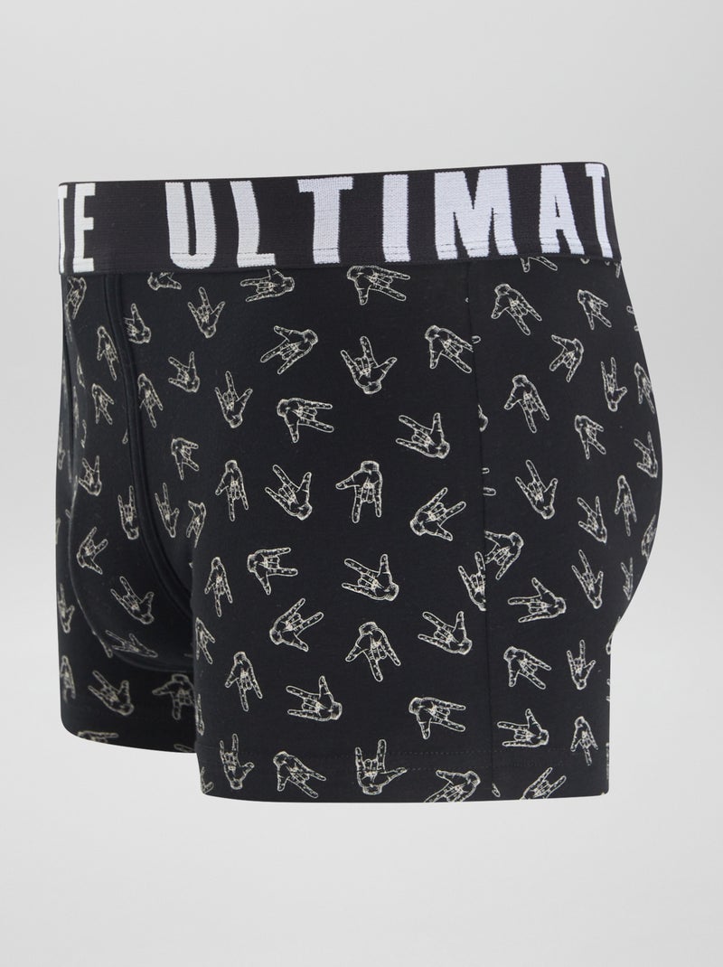Set van 3 leuke boxers ZWART - Kiabi