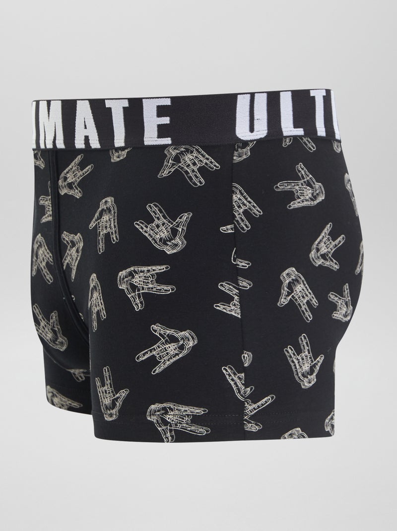 Set van 3 leuke boxers ZWART - Kiabi