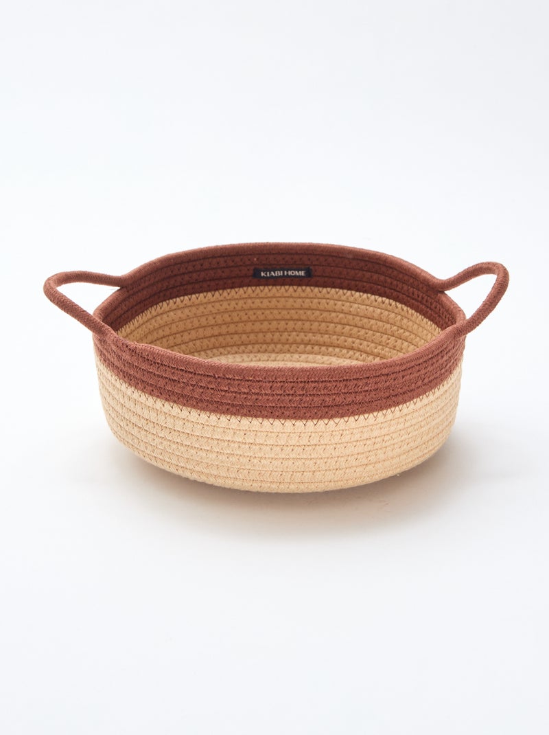 Set van 3 manden met koord Bruin - Kiabi