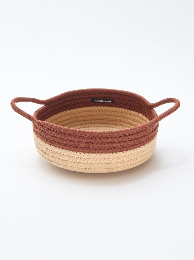 Set van 3 manden met koord Bruin - Kiabi