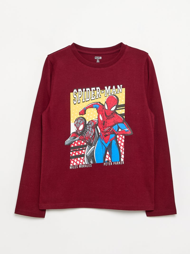 Set van 3 Marvel Spiderman T-shirts met lange mouwen Rood - Kiabi