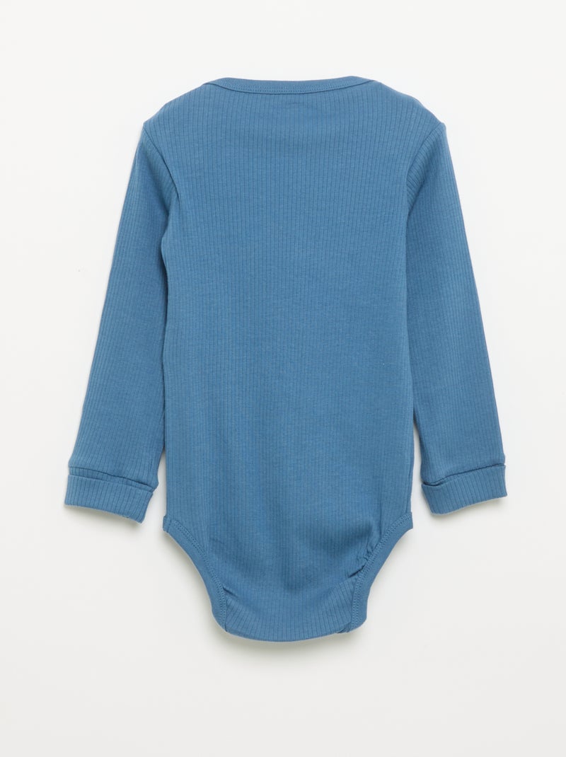 Set van 3 meegroei-bodies - Kiabi Blauw - Kiabi