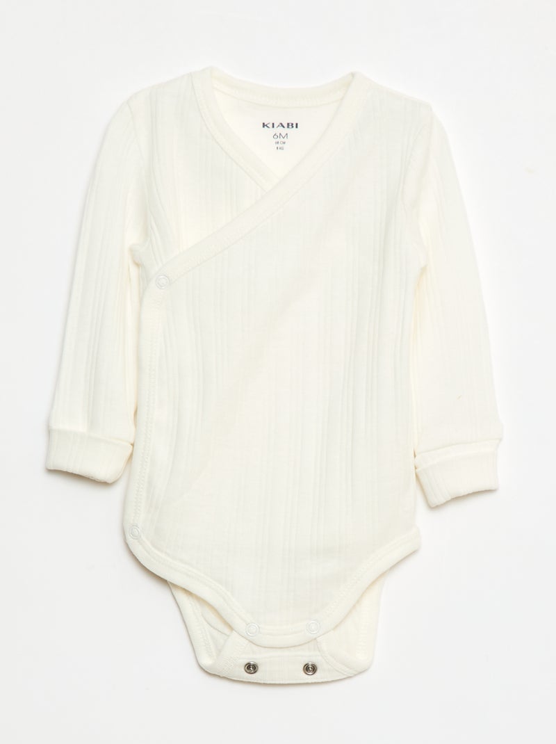 Set van 3 meegroei bodies Groen - Kiabi