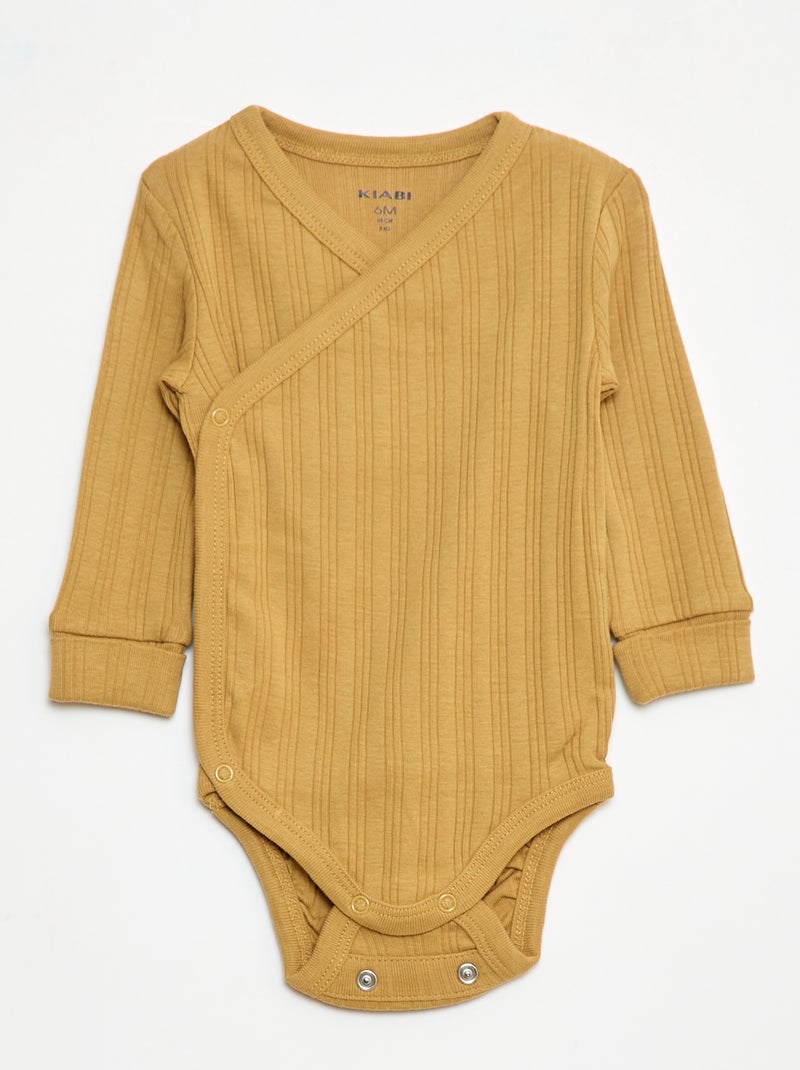 Set van 3 meegroei bodies Groen - Kiabi