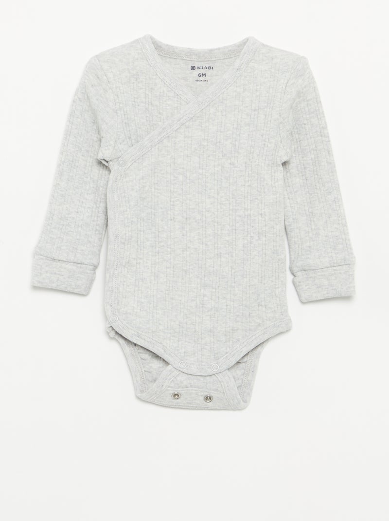 Set van 3 meegroei bodies Groen - Kiabi