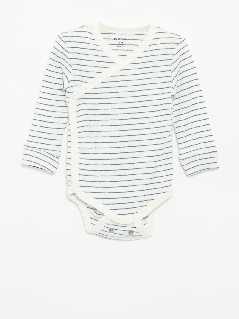 Set van 3 meegroei bodies Groen - Kiabi