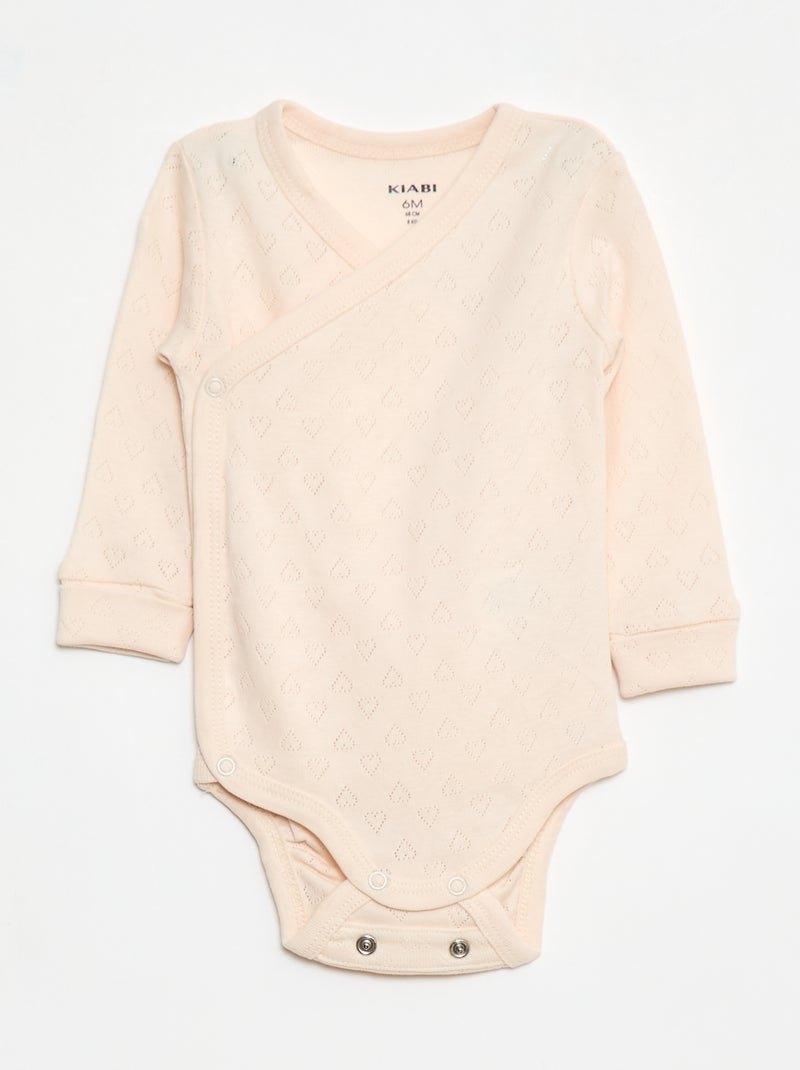 Set van 3 meegroei bodies Rose - Kiabi