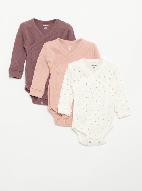 Set van 3 meegroei bodies - Kiabi