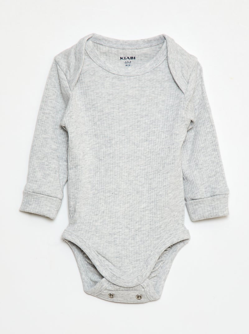 Set van 3 meegroeiende rompers met US-hals en lange mouwen Blauw - Kiabi