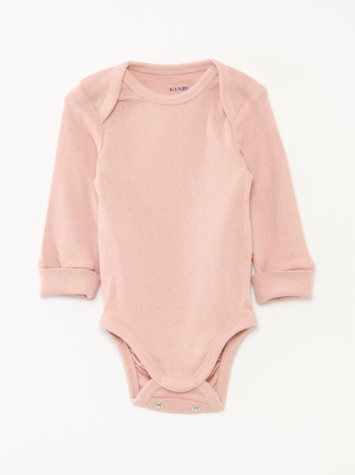 Set van 3 meegroeiende rompers met US-hals en lange mouwen - Kiabi