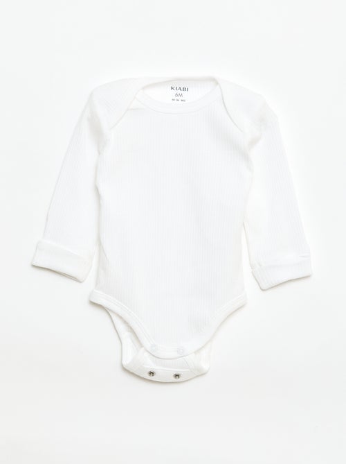 Set van 3 meegroeiende rompers met US-hals en lange mouwen - Kiabi