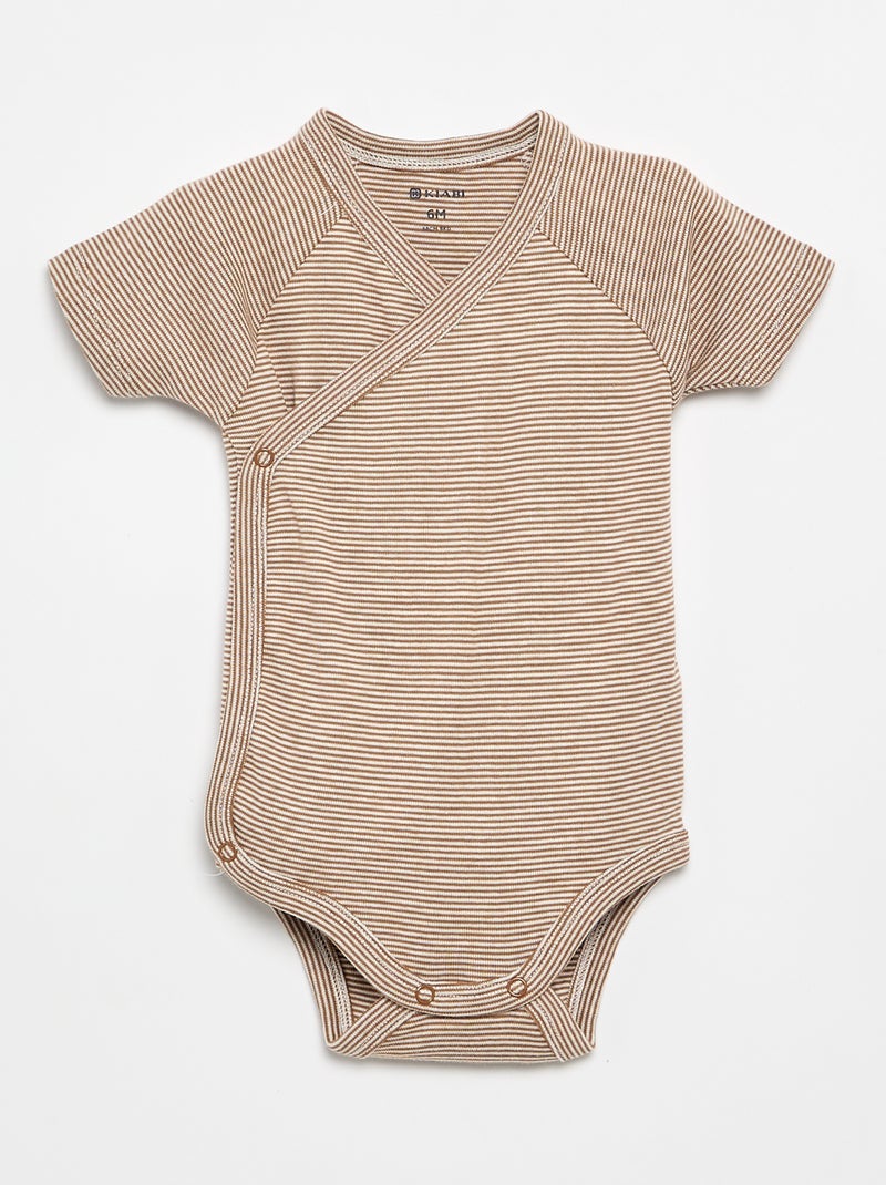Set van 3 meegroeirompers Bruin - Kiabi