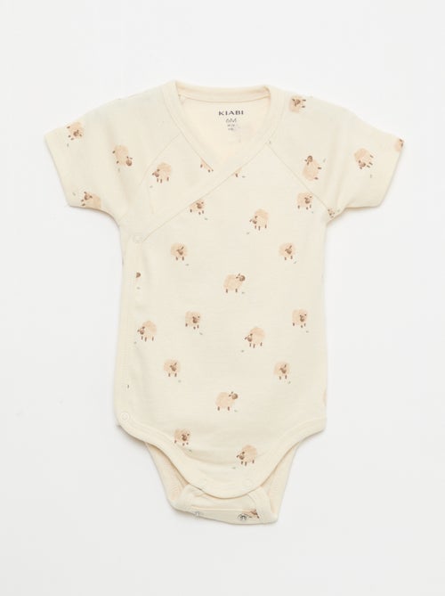 Set van 3 meegroeirompers met korte mouwen - Kiabi