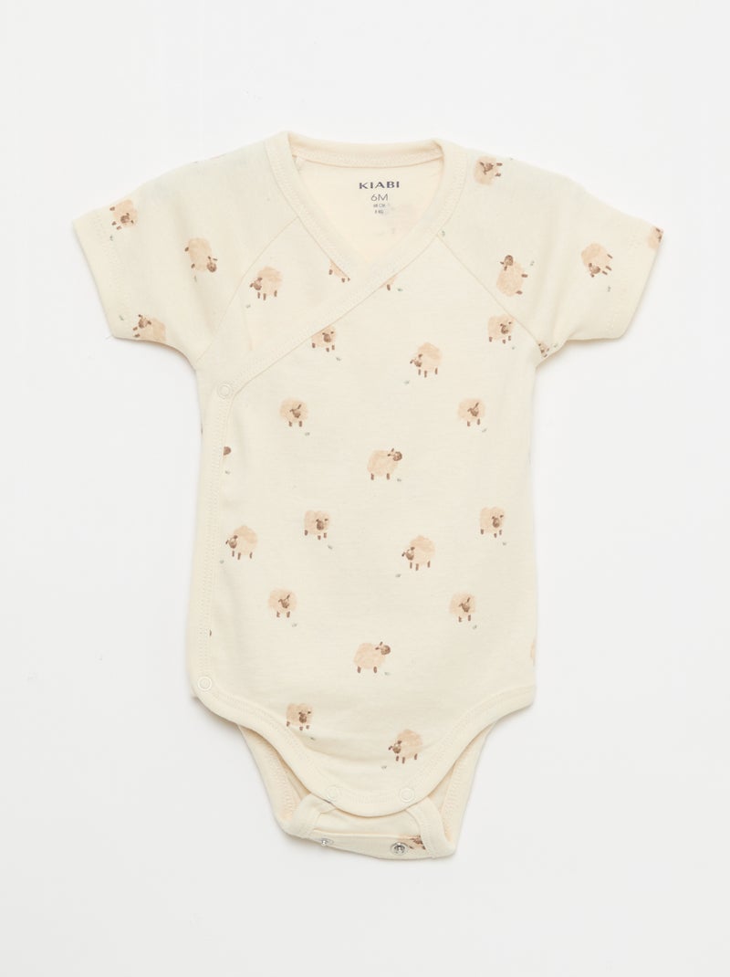 Set van 3 meegroeirompers met korte mouwen Blauw - Kiabi